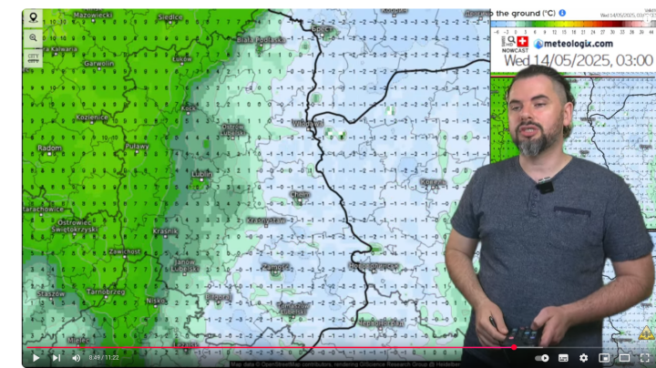 Screenshot 2025-05-13 at 22-48-45 (387) Przymrozki ustąpią. Ale nie wszędzie. Na wschodzie spadki temperatur do -3°C. Komunikat. - YouTube.png